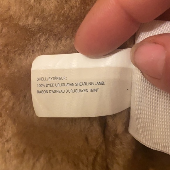 Vintage Aviation Brown leather and Beige Shearling GAP  jacket in size SMALL - Picture 6 of 7